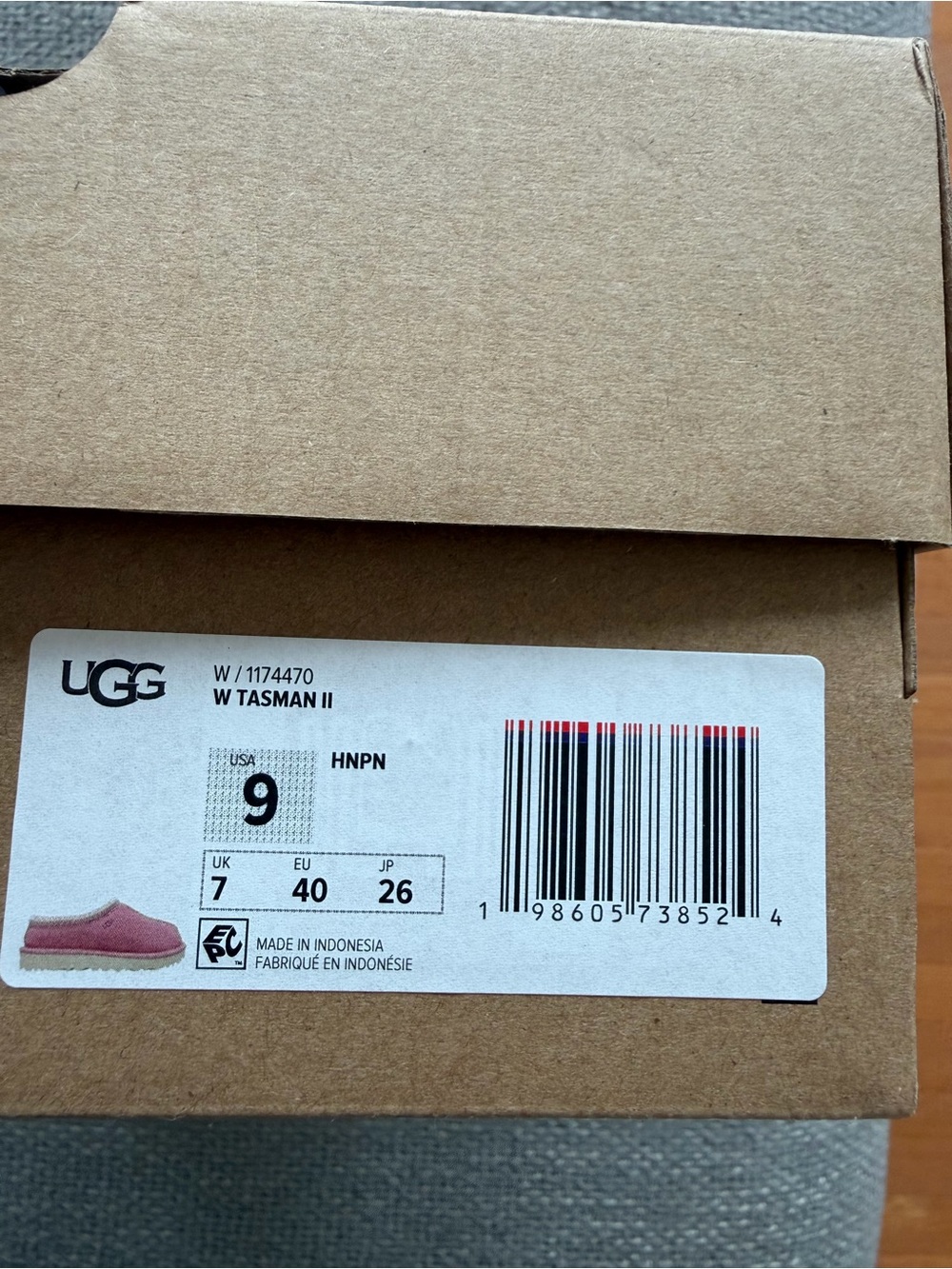 UGG Tasman II Pink Suede Slippers Women’s 9 Brand New in Box - Picture 5 of 12